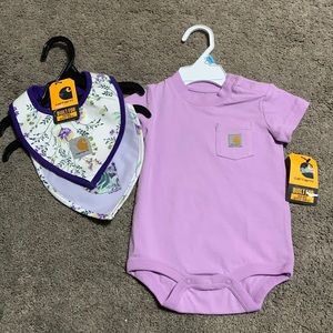 Girls onesie and 2 bibs